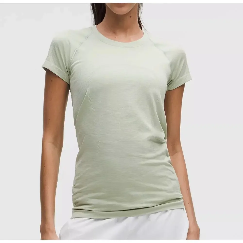 Lululemon Swiftly Tech Short Sleeve Shirt Crew Neck Women's 12 Mint Green